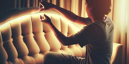 Make a lighting effect, how to dress up a futon